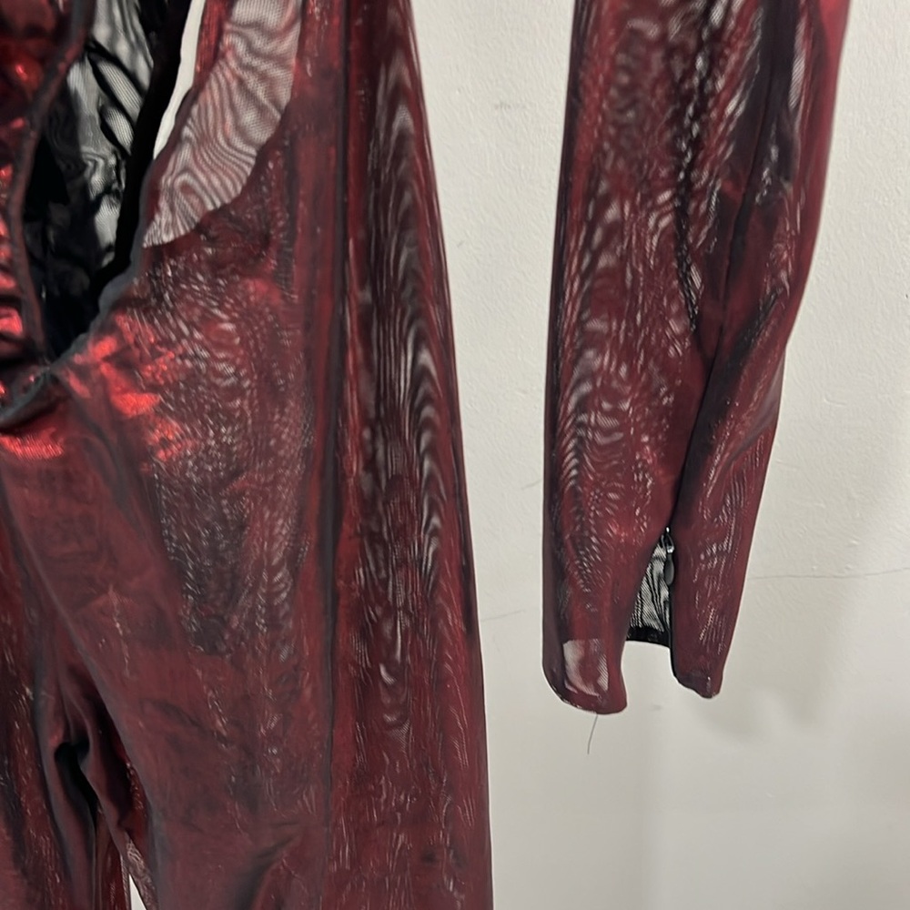 LaQuan Smith Hip Cut Out Jumpsuit in Red - Picture 4 of 11